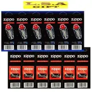Zippo Lighter Replacement Genuine 6 Flint + 6 Wick Value Pack Free Ship