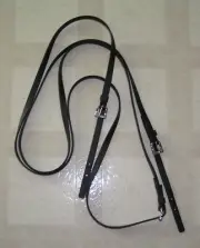 BRAND NEW BLACK RUBBERY BIOTHANE ENGLISH OR WESTERN REINS EXTRA LONG EXC QUALITY