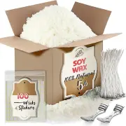 Soy Candle Wax for Candle Making - Natural Soy Wax for Candle Making 5 Lb Bag, P