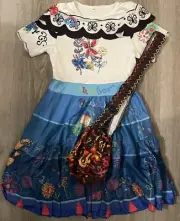 Encanto Madrigal Dress Mirabel Princess Costume w/ Purse Size 6-7 (51 inches)