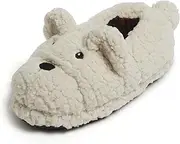[Dearfoams] Unisex-Child Kids Toddlers Whimsical Animal Critter Washable Slipper