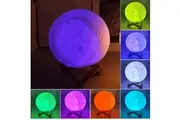 Vibe Geeks Moon Lamp Led Night Light Battery Powered with Stand Starry Lamp