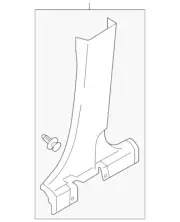 Genuine Mitsubishi Lower Center Pillar Trim 7211A449XA (for: Mitsubishi)