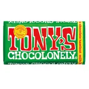 Organic Tony's Chocolonely Milk Hazelnut Chocolate 180g – Fresh, healthy organic delivery | Doorstep Organics