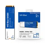 威騰 藍標 WD BLUE SN580 NVME SSD 500G 1T 2T PCLE M.2 2280 固態硬碟