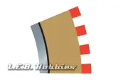 Scalextric Track Radius 2 Curve Inner Borders 22.5º slot car track, 4/pk C8280