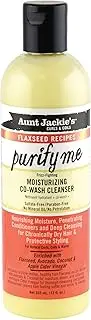 Aunt Jackie's Flaxseed Recipes Purify Me, Moisturizing Co-Wash Cleanser, Penetrating Conditioners and Deep Cleansing for Chronically Dry Hair, 12 Ounce Bottle