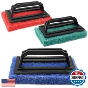 3 Pcs Screen Printing Scrub Pad,Screen Print Ink Scrub Brush with Handle,Scre