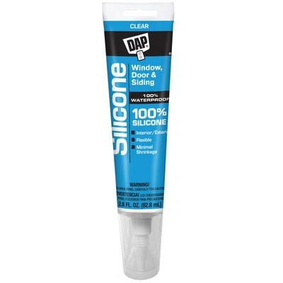 6 Pack Silicone Rubber Sealant, Clear, 2.8-oz. 7079800753