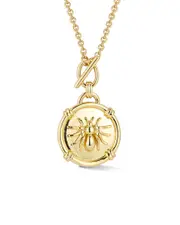 Chloe and Madison Plated Spider Medallion Necklace