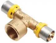 Duopex GAS CRIMP FEMALE TEE - 40mmx40mmx1 1/4", 50mmx50mmx3/4" Or 50mmx50mmx1"