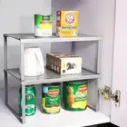 2-Tier Kitchen Cabinet Counter Organizer Table Extendable Stackable Shelf
