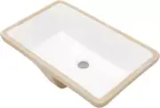 Undermount Bathroom Sink 21X13 Inch White Porcelain Ceramic Vanity Sink Rectangl