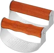 2 Pcs Stainless Steel Garlic Press Rocker Manual Pressed Chopper for Crushing Mincing Garlic Versatile Kitchen Tool Ginger Nuts Easy to Use Design
