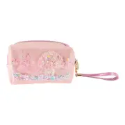 1 Pc Women Portable Sequined Makeup Bag for Travel Vacation Camping Gym Pink
