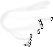 Abaodam 10pcs Goal Straps Organizing Hook Loop Strip Cable Strap Strip Organizing Loop Hook Strap Fixing Strap Cable Tie Fastener Cable Tie Strip Cable Fixing Strip Sewing Tool White Nylon