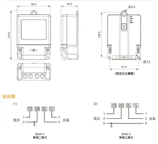 巧力 CIC 電表 BAW-1 電子式瓦時計 電子式分電錶 單相二線 10(50)A 套房 租屋 冷氣 分電表