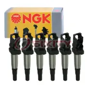 6 pc NGK Ignition Coil for 2007-2008 BMW 328xi 3.0L L6 Spark Plug Wire Boot ff (for: BMW)