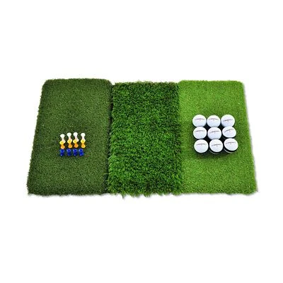 Rukket Tri-Turf Golf Hitting Mat Attack, Portable Driving, Chipping, Training...