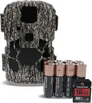 Stealth Cam Prevue 26 Hunting Weatherproof 26 MP & 720P Video Camo Trail Camera with 2.4" Color TFT Screen, 80ft Detection & IR Range - 8 AA Batteries, 16GB SD Card and Nylon Strap Included