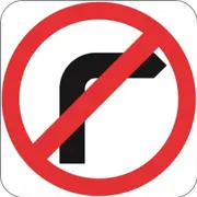 No Right Turn Sign - 600x600mm