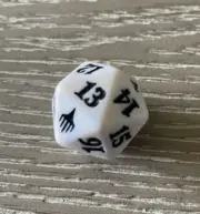 MTG WHITE Planeswalker Spindown D20 Dice Life Counter Magic Free Ship