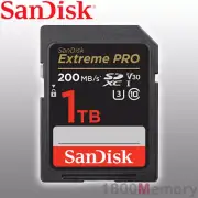GENUINE SanDisk 1TB Extreme Pro SDXC Memory 200MB/s SD V30 Class10 UHS-3 1000GB