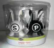 Salt and Pepper Grinders. Chef'n Pepperbro. Black & White. New