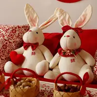 在飛比找樂天市場購物網優惠-結婚禮物壓床娃娃一對床頭情侶大兔年毛絨玩具小兔子玩偶生肖公仔