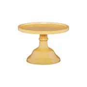 Ecology Glass Torte Cake Stand Dessert Display Holder 19x13cm Honey Yellow