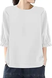 [Generic] Stretchy Short Sleeve Shirt Size Five Point Sleeve Top Tops Below 300