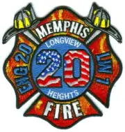 Memphis Fire Department Engine 20 Light Water 1 Patch Tennessee TN