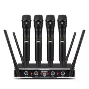 Debra 4 Channels UHF Wireless Handheld Headset Lavalier Microphone System Set AU