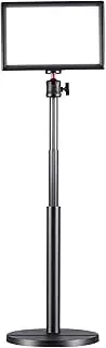 JUSMO K3 Key Light w Extendable Desktop Stand, Brightness/Color Temperature Adjustable LED Video Light, Soft Panel Fill Light for Streaming, Record Videos, Video Calls, Zoom Meetings