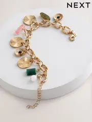 Gold Tone Charm Bracelet (AJ4187) | $26