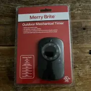Merry Brite Outdoor Mechanical Timer, Single Grounded outlet, ALL-WEATHER, NEW