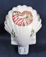 Night Light Sea Shell Porcelain Nautical Sea Life Home Decor