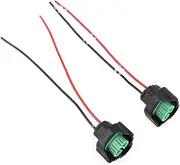 2Pcs Bulb Socket Wiring Harness Heat Resistant Automotive Light Adapter for Headlights and Fog Lights Easy to Install Heavy Duty Compatible with Models