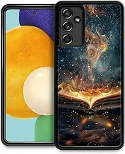 [CARLOCA] for Samsung Galaxy A14 5G Case, Image Book Magic Flame Fashion Pattern Design for Girl Shockproof Anti-Scratch Hard PC Back Case for Samsung Galaxy A14 5G