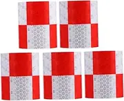 Holibanna 4Rolls Reflective Safety Tape Weatherproof Reflective Warning Tape for Vehicles Strong Adhesive Backing High Night Reflectivity Enhances Visibility for Emergency