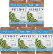 Auromere Ayurvedic Bar Soap, Tulsi Neem - Eco Friendly, Handmade, Vegan, Cruelty