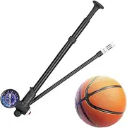 Hand Air Pump | 400PSI Bicycles Floor Pump with Gauge | Portable Household Vehicle Tire Inflator with Pressure Gauge for Road Mountain Cycling, Balls
