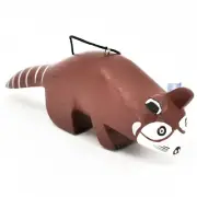 Balsa Creations Hand Carved Red Brown Panda Painted Wood Ornament Made Nicaragua