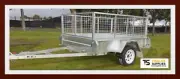 6x4 Galvanised Box Trailer Heavy Duty Checker Plate 900mm cage TIPPER 14" wheels