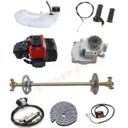 740mm ATV Go Kart Quad Rear Axle Kit + 2 Stroke 49cc Engine Motor + Fuel Tank