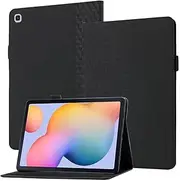 Case for Samsung Galaxy Tab S6 Lite 10.4 2020 Model SM-P610 (Wi-Fi) SM-P615 (LTE) Shock Proof Stand Folio Case Multi- Viewing Angles Card Holder Back Cover Leather for Women Men Black