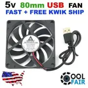5v USB 80mm Cooling Fan 8010 DC 80x80x10mm Industrial Axial Case c14