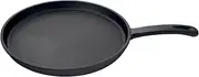 Jim Beam 10.5" Pre Seasoned Cast Iron Skillet for Grill, Gas, Oven, Electric, Induction and Glass, Black