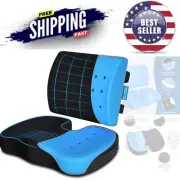 Memory Foam Seat Cushion Lumbar Support Pillow Back Pain Relief Office Car