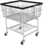 Generic Laundry Basket Rolling Laundry Cart Hamper Dorm Clothes with Wheels Bathroom Organization Storage Commercial Large Capacity